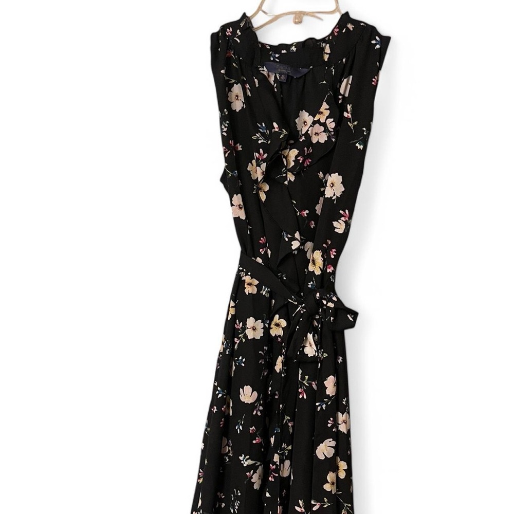 Women’s XS Black floral midi dress